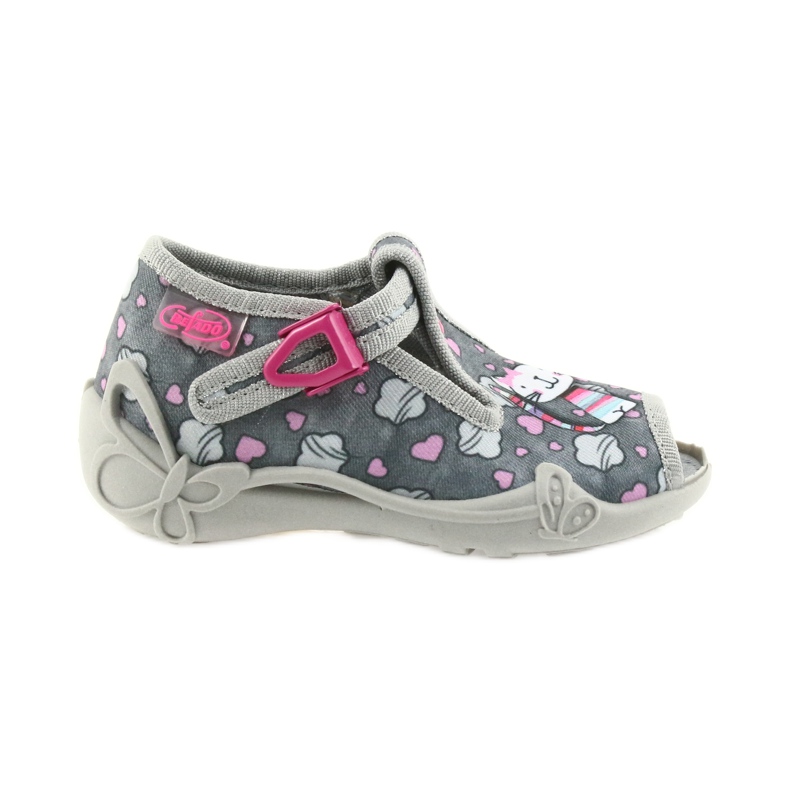 Sapatos infantis rosa befado 213P107 cinza