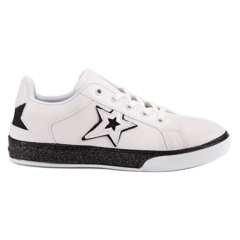 Calçados esportivos femininos branco preto