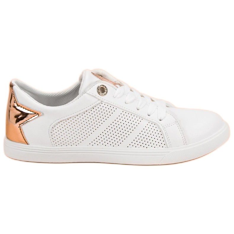 Calçados esportivos baixos branco amarelo