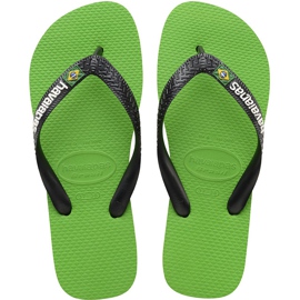 Havaianas Logo Brasil Neon Verde Preto multicolorido