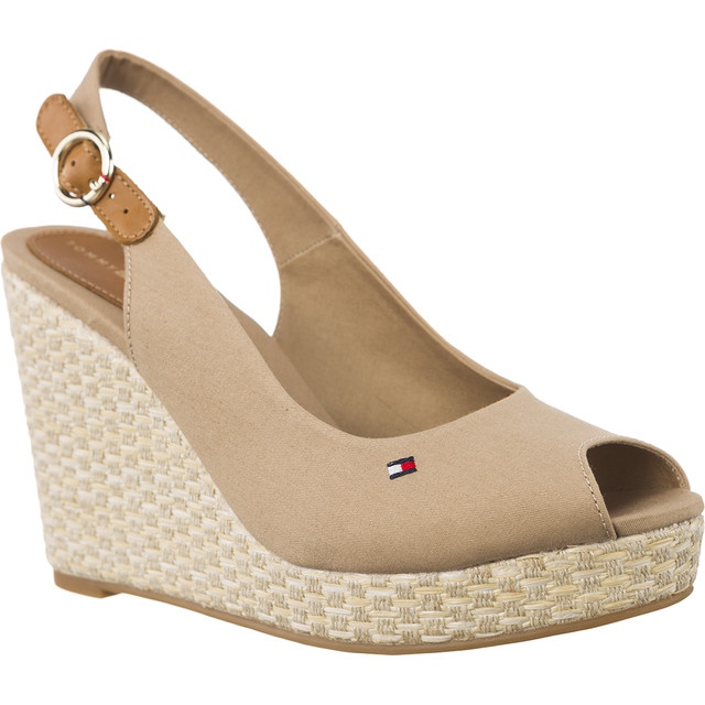 Tommy Hilfiger Icônico Elena Basic Sling Back 068 Cobblestone bege