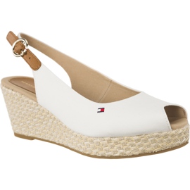 Tommy Hilfiger Icônico Elba Basic Sling Back 121 Whisper White branco castanho