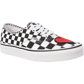 Vans Autêntico Coração Vermelho Q9B branco preto