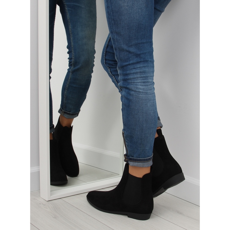 Galochas pretas para mulher botas pretas Jodhpur D61 Preto II-GAT