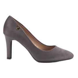 Salto de camurça VINCEZA cinza Salto de camurça VINCEZA cinza