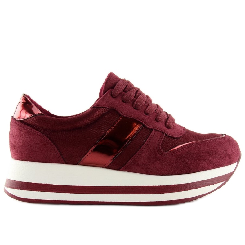 Sapatos de sola alta em vinho 99-11 vinho vermelho