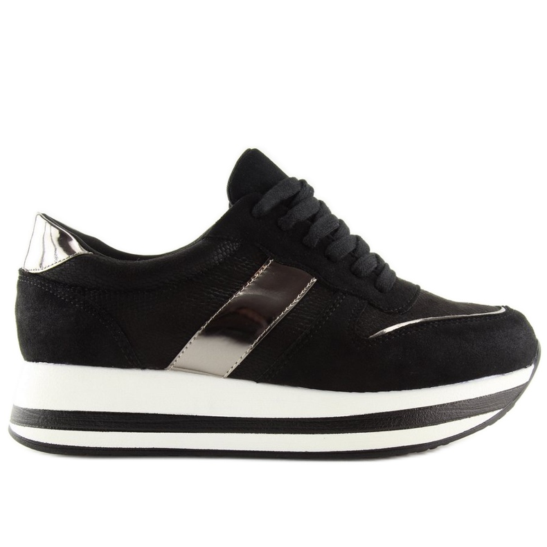 Sapatos pretos 99-11 pretos de sola alta