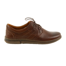 Sapatos masculinos decotados Riko 870 castanhos marrom
