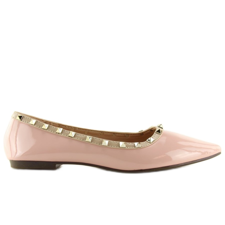 Bailarinas com tachas rosa 127-16 Rosa