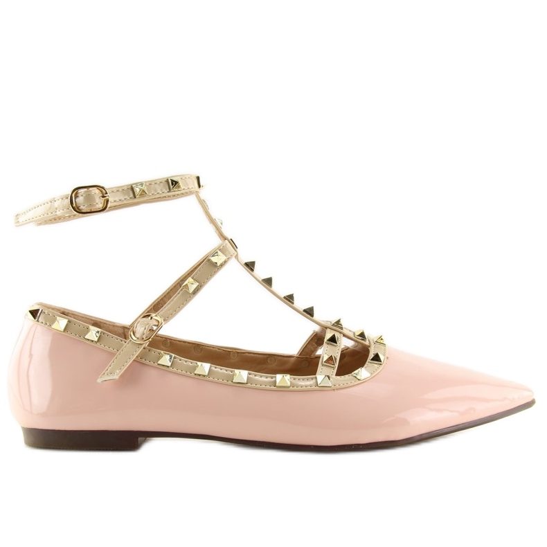 Bailarinas com tachas rosa 127-12 Rosa