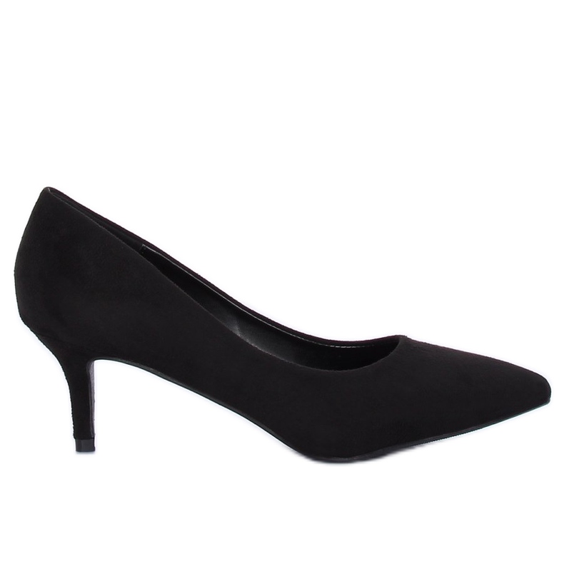 Bombas em um preto de salto baixo P-6377 preto