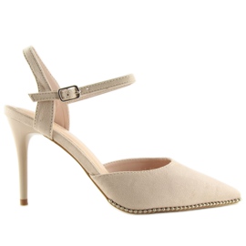 Sandálias bege com salto alto J1126-1 Bege Sandálias bege com salto alto J1126-1 Bege