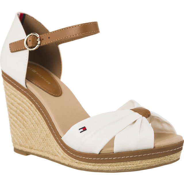 Tommy Hilfiger Icônico Elena Sandals 121 Whisper White branco castanho