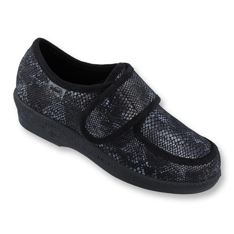 Sapatos femininos Befado pu 984D016 preto cinza