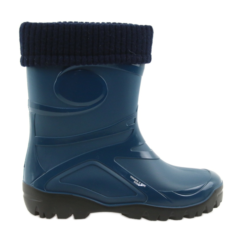 Demar botas de chuva sapatos femininos meia quente azul marinho