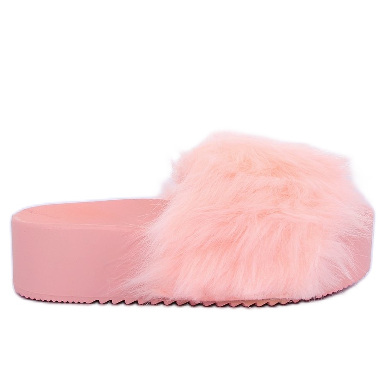 Chinelos rosa CK77P rosa com pele