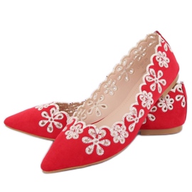 Bailarinas com aberturas vermelhas LT99P Vermelho