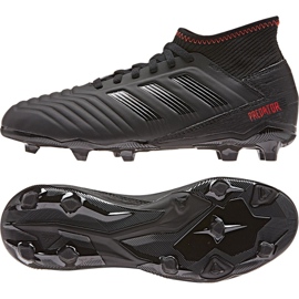 Chuteiras Adidas Predator 19.3 Jr D98003 multicolorido preto Chuteiras Adidas Predator 19.3 Jr D98003 multicolorido preto