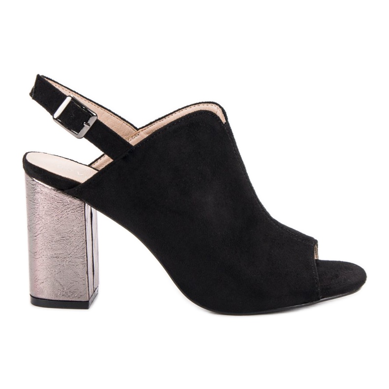 Sandálias construídas em um bar VINCEZA preto