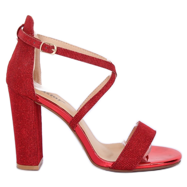 Sandálias no poste vermelho NC791 Vermelho