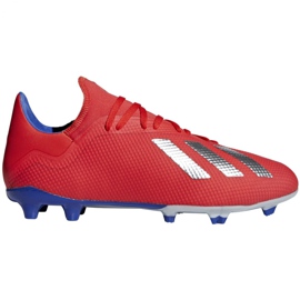 Chuteiras Adidas X 18.3 Fg M BB9367 multicolorido vermelho