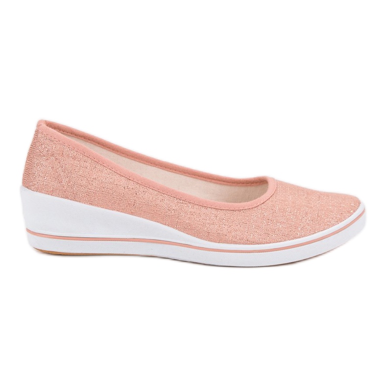 Comer Bailarina rosa em cunha