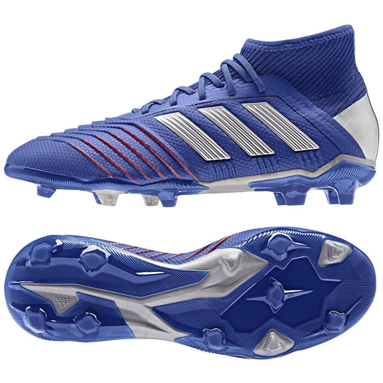 Chuteiras Adidas Predator 19.1 Fg Jr CM8530 azul azul Chuteiras Adidas Predator 19.1 Fg Jr CM8530 azul azul