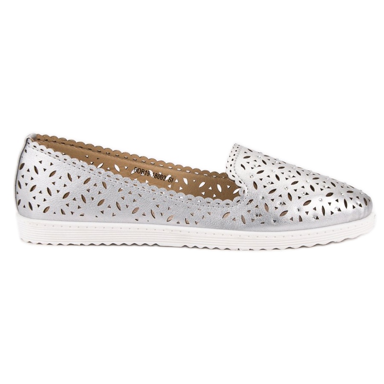 Vinceza Senhores Openwork cinza