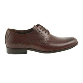 Tur Sapatos de couro masculino 388 marrom