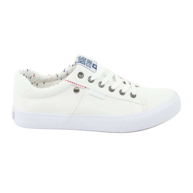 Tênis masculino Big Star, amarrado branco 174097
