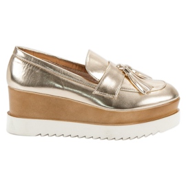 Corina Mocassins Golden Wedge dourado