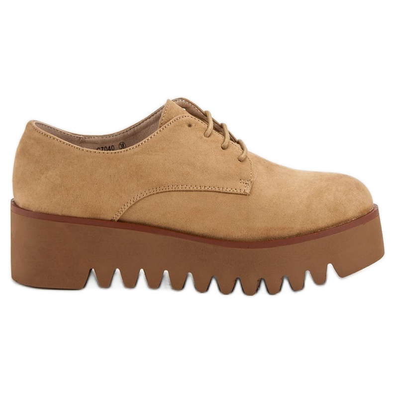 Corina Sapatos de camelo com protetor castanho