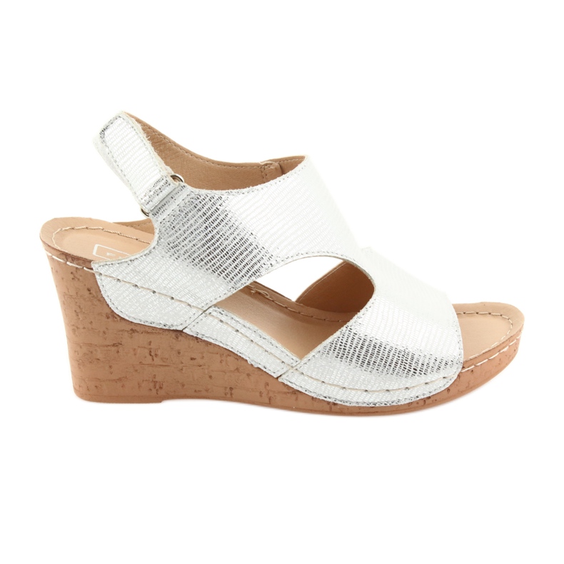 Filippo Sandálias Silver 785 Wedge branco cinza