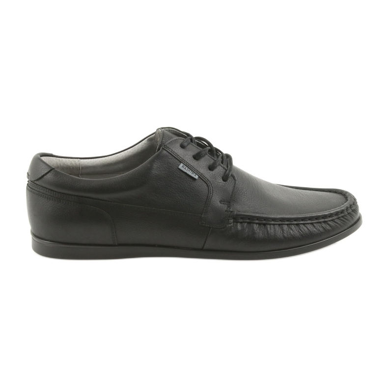 Mocassins masculinos Badura pretos amarrados 3175