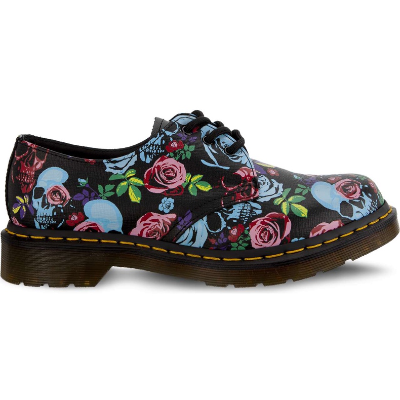 Dr. Martens 1461 Rose Rose Fantasy Backhand Grão De Palha Multi preto multicolorido