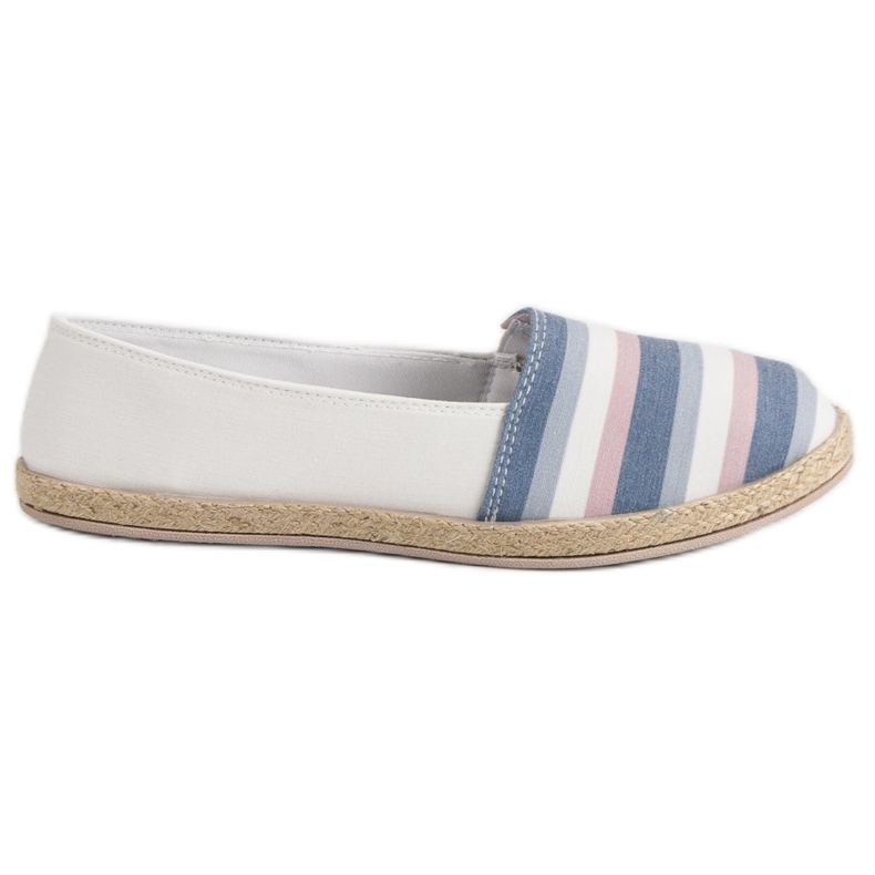 Sweet Shoes Slipons listrados branco azul multicolorido