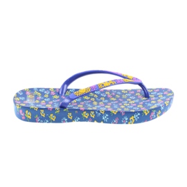 Atletico Chinelos femininos com flores roxo azul amarelo rosa