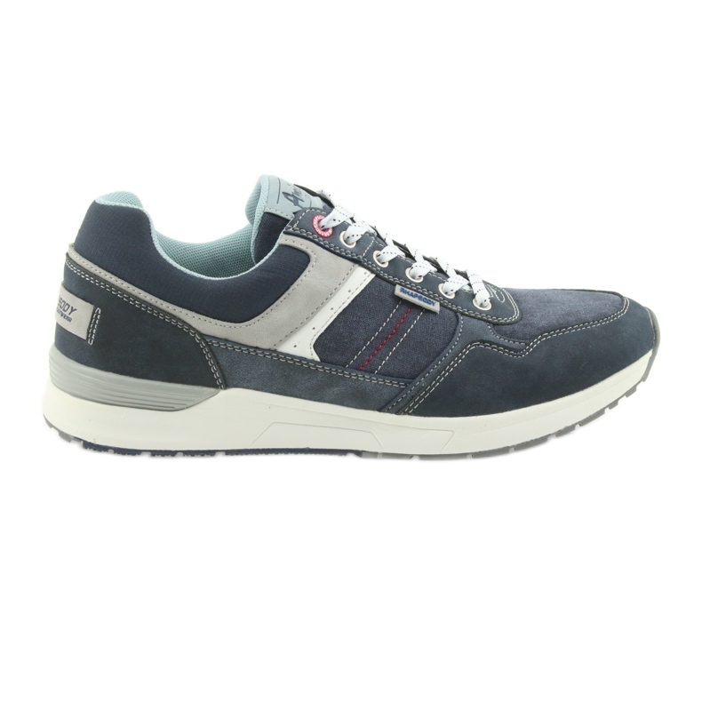 American Club Tênis esportivos de denim masculino ADI American RH17 cinza azul marinho
