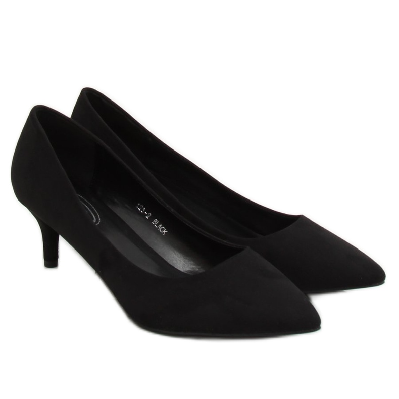 Bombas de salto baixo preto 123-2 preto