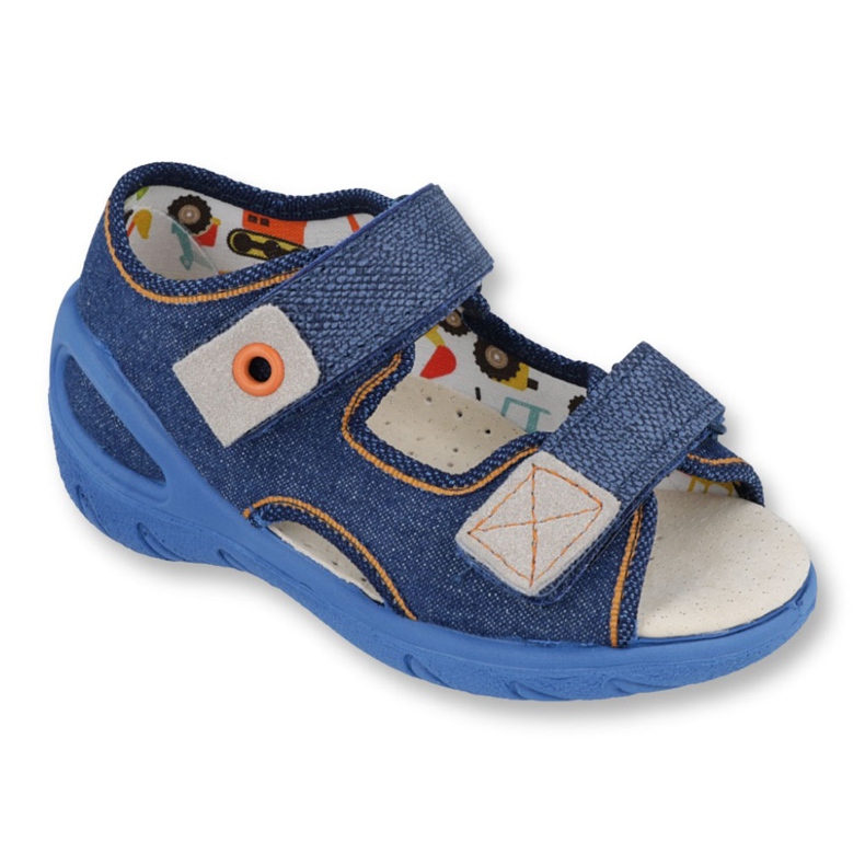 Sapatos infantis Befado pu 065X126 azul azul marinho