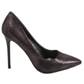 Lança AT-0596-L de salto alto feminino de grafite preto multicolorido