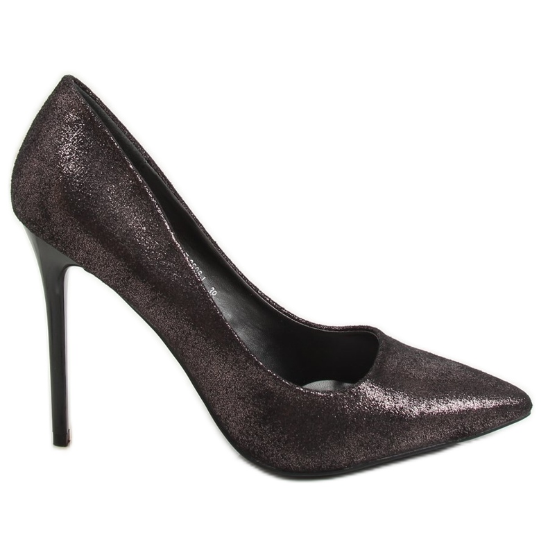 Lança AT-0596-L de salto alto feminino de grafite preto multicolorido