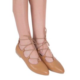 Vices Bailarinas amarradas elegantes marrom