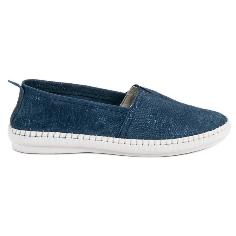 Filippo Slipons de couro azul