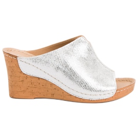 Filippo Chinelos Silver Wedge cinza