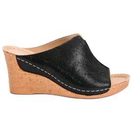 Filippo Chinelos Black Wedge preto