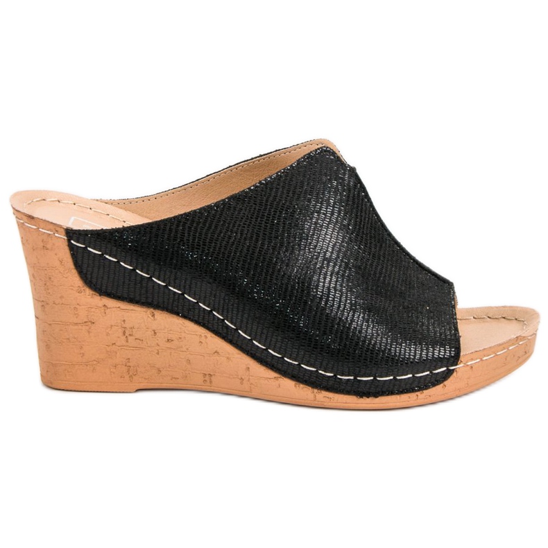 Filippo Chinelos Black Wedge preto