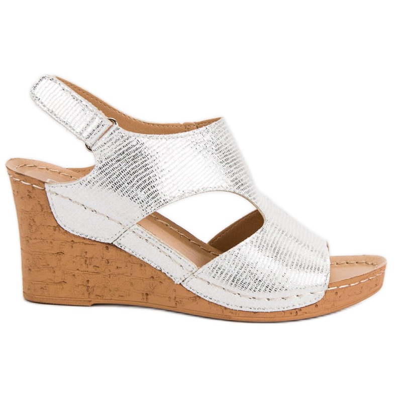 Filippo Sandálias Silver Wedge cinza