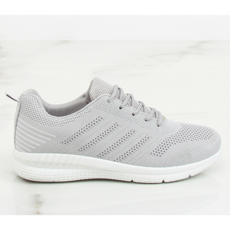 BOK-1181 Sapatilhas prateadas cinza