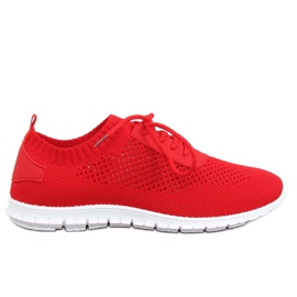 Sapatos esportivos com meia vermelha K-379 Red vermelho